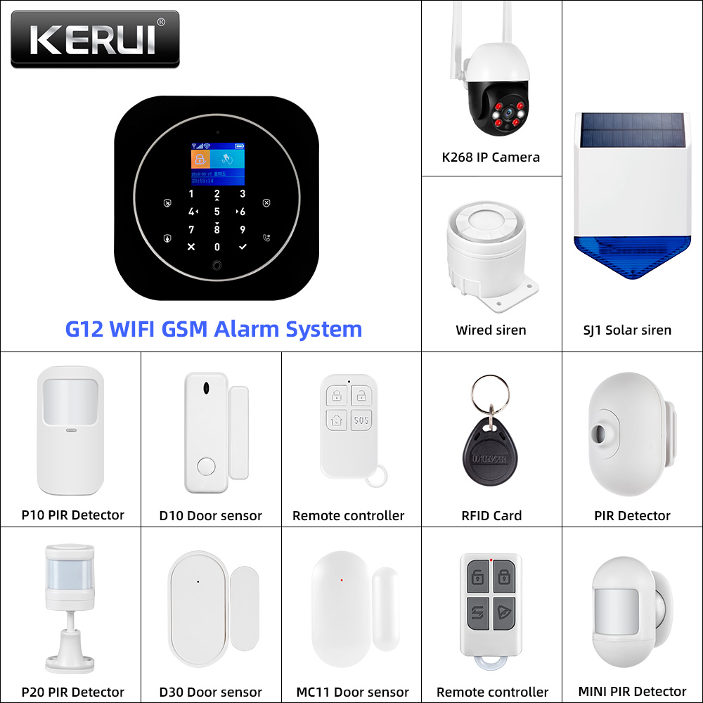 KERUI G12 2G Wifi نظام إنذار م - مراجعة Home Automation Diy وسعره